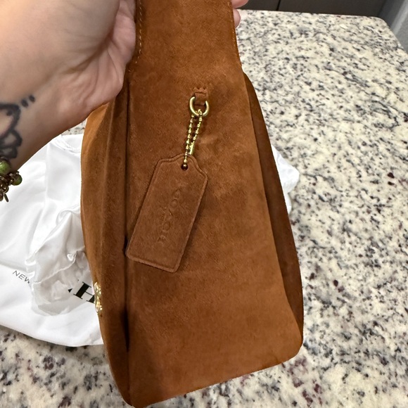 Coach Lola Shoulder Bag in Warm Brown Suede - Picture 4 of 6